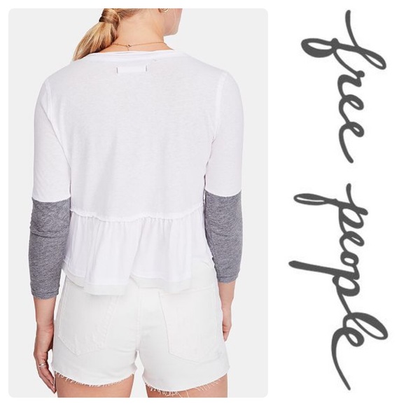 New Fr P Heart of Mine Cotton Colorblocked Top - Picture 2 of 5